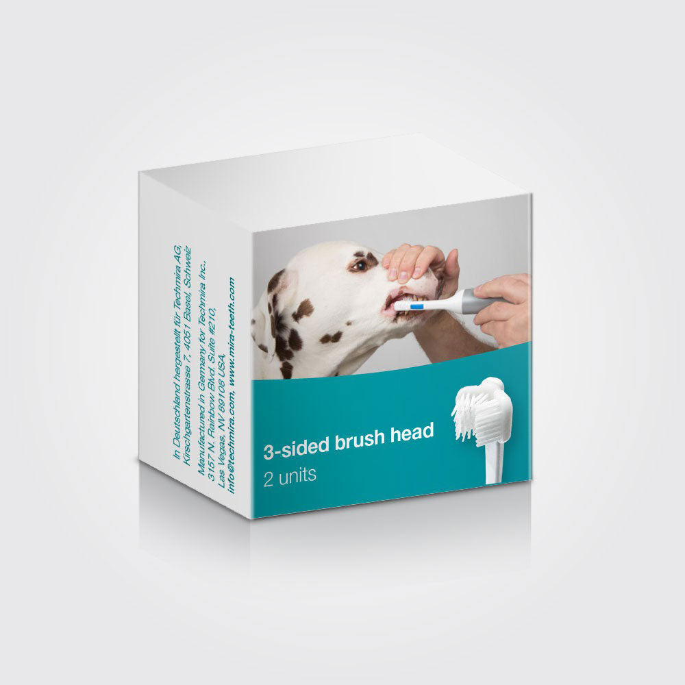 Cleany Teeth Replacement 3-sided Brush Head - 2 pack