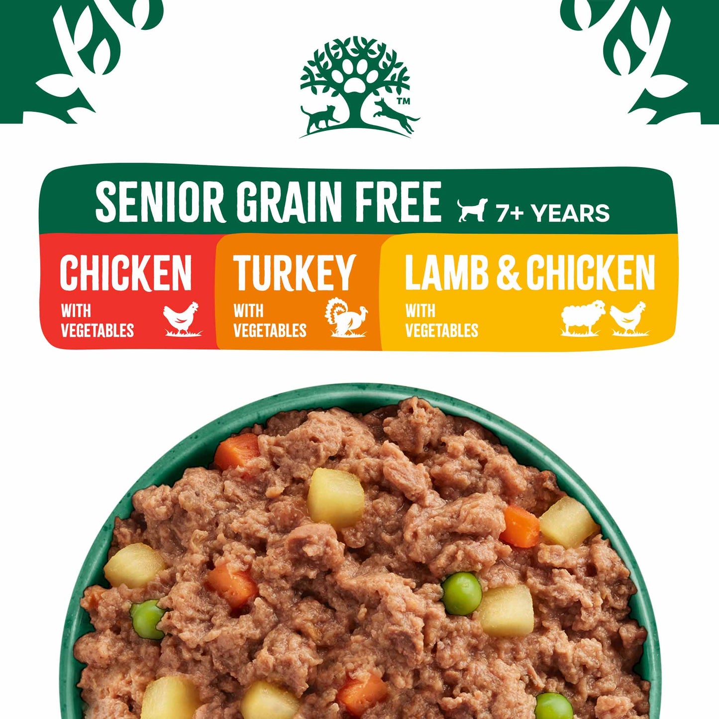James Wellbeloved Grain Free Senior Wet Dog Food in Loaf - Turkey, Lamb and Chicken -12x400g cans