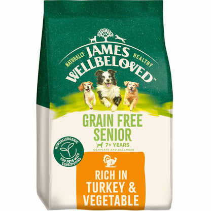 James Wellbeloved Grain Free Senior Dry Dog Food - Turkey & Veg