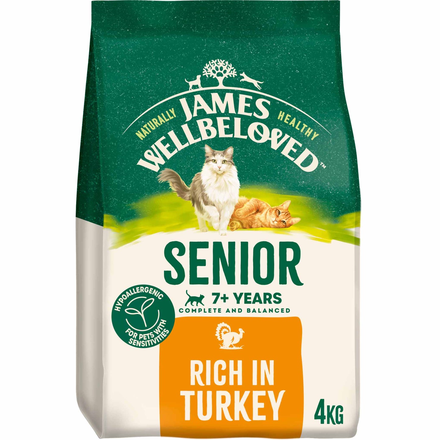 James Wellbeloved Senior Dry Cat Food - Turkey