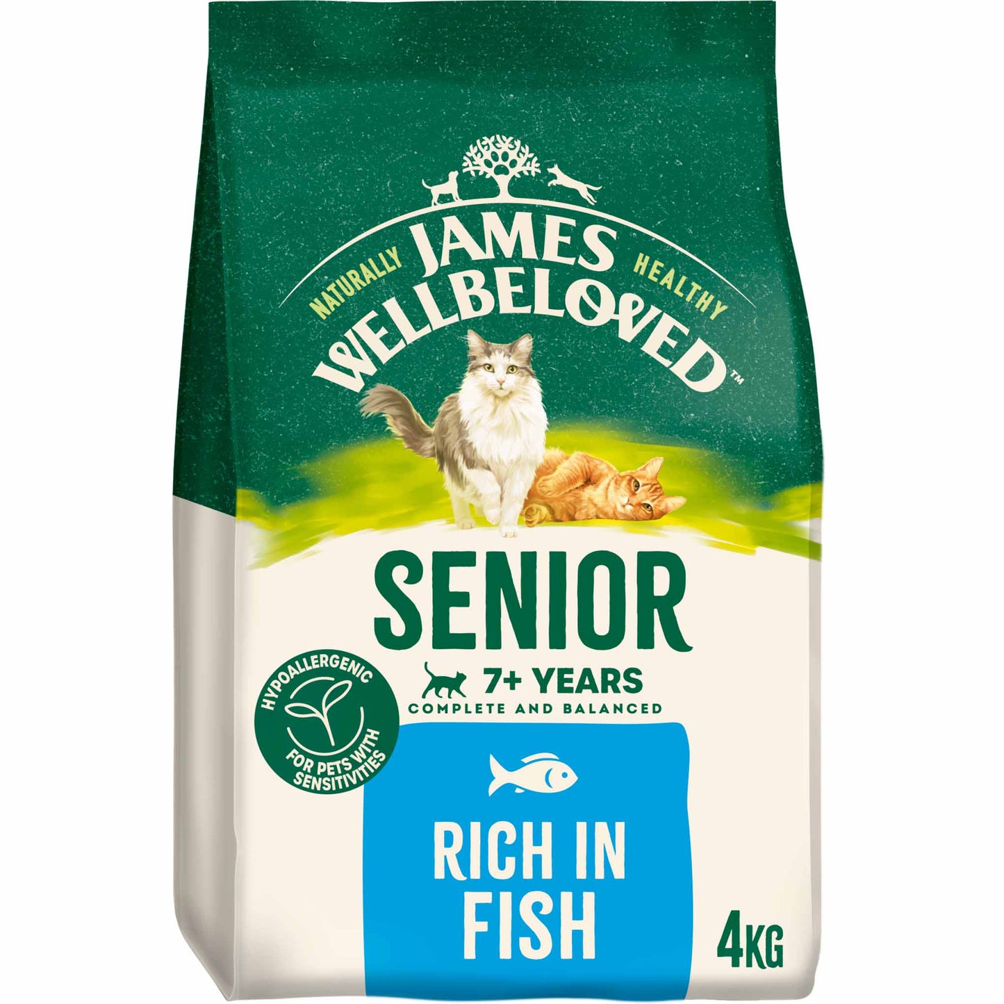 James Wellbeloved Senior Dry Cat Food - Fish
