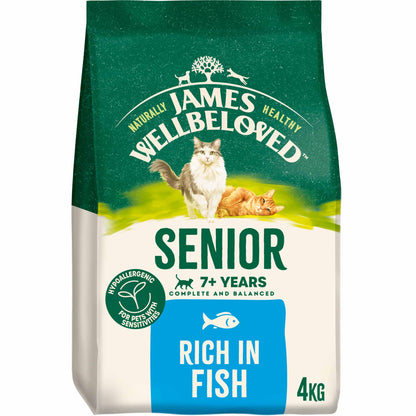 James Wellbeloved Senior Dry Cat Food - Fish