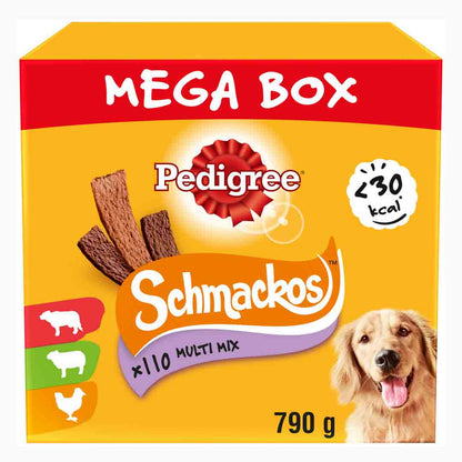 PEDIGREE Mega Box Schmackos Adult Dry Dog Treats - Meat Variety - 112 Stick
