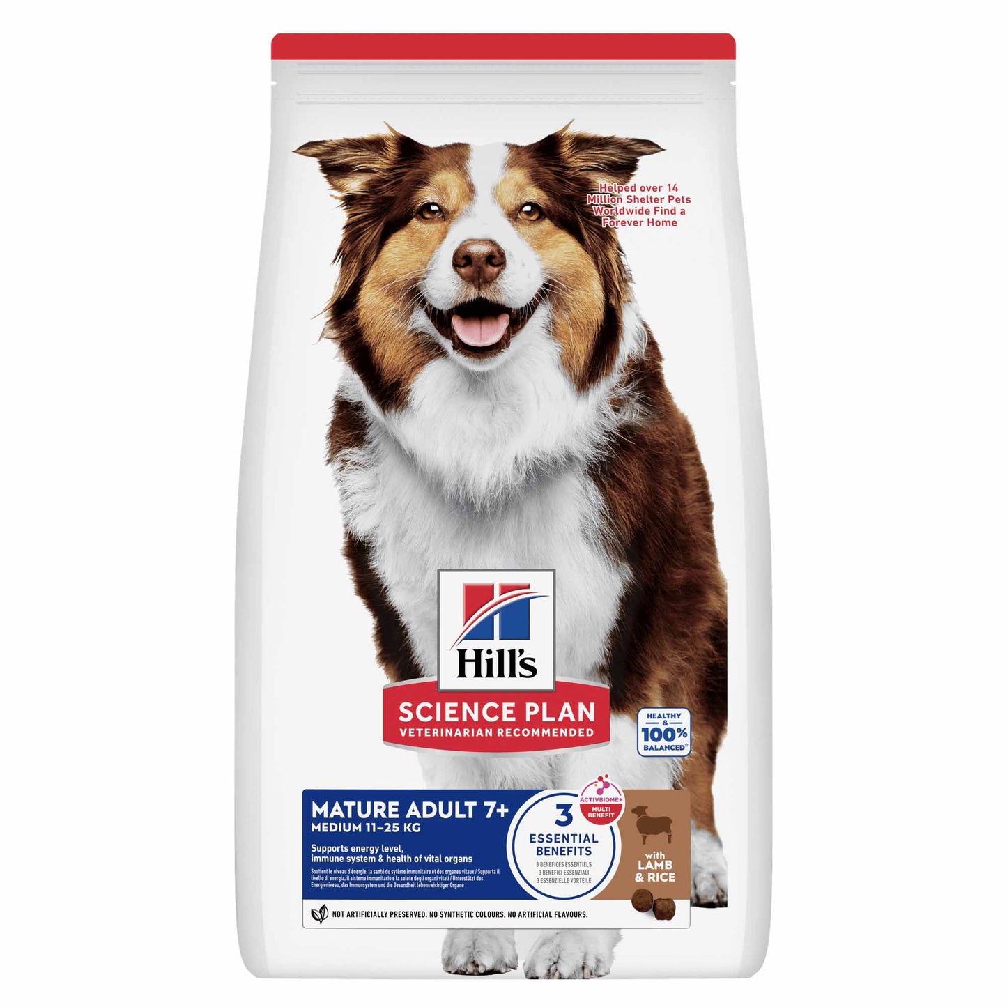 Hills Science Plan Medium Breed Mature 7 Years+ Dry Dog Food - Lamb & Rice