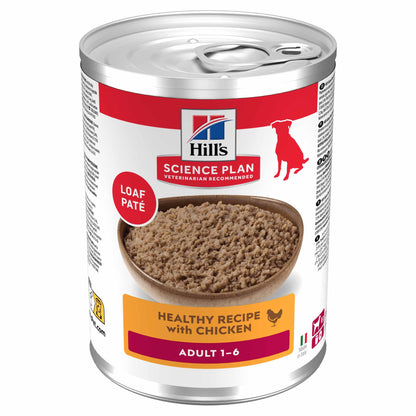 Hills Science Plan Adult Wet Dog Food - Chicken - 12x370g Cans
