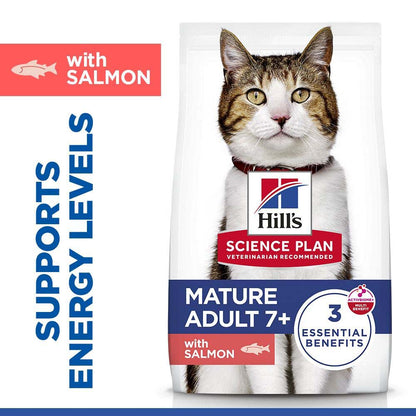 Hills Science Plan Mature Dry Cat Food - Salmon