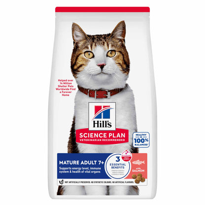 Hills Science Plan Mature Dry Cat Food - Salmon