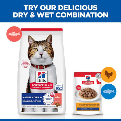 Hills Science Plan Mature Dry Cat Food - Salmon