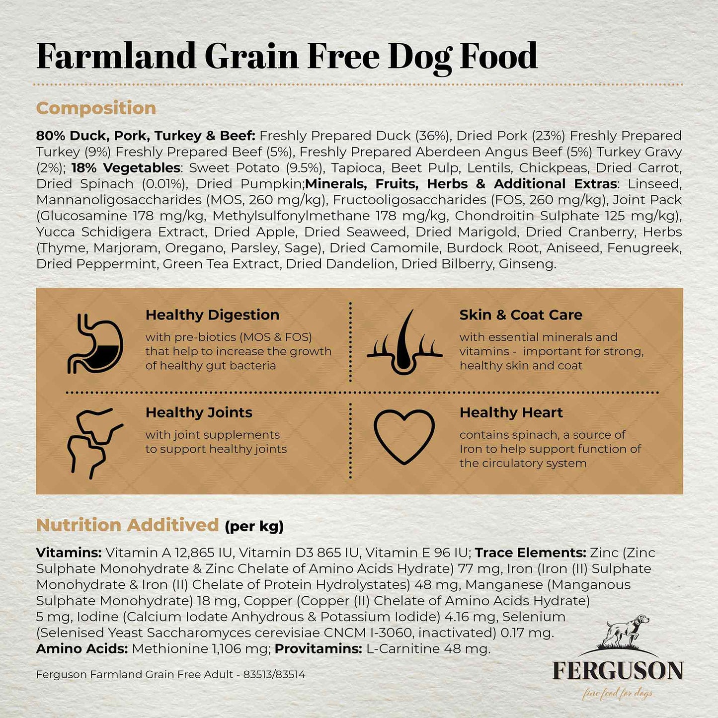 Ferguson Farmland 80/20 Grain Free Dry Dog Food