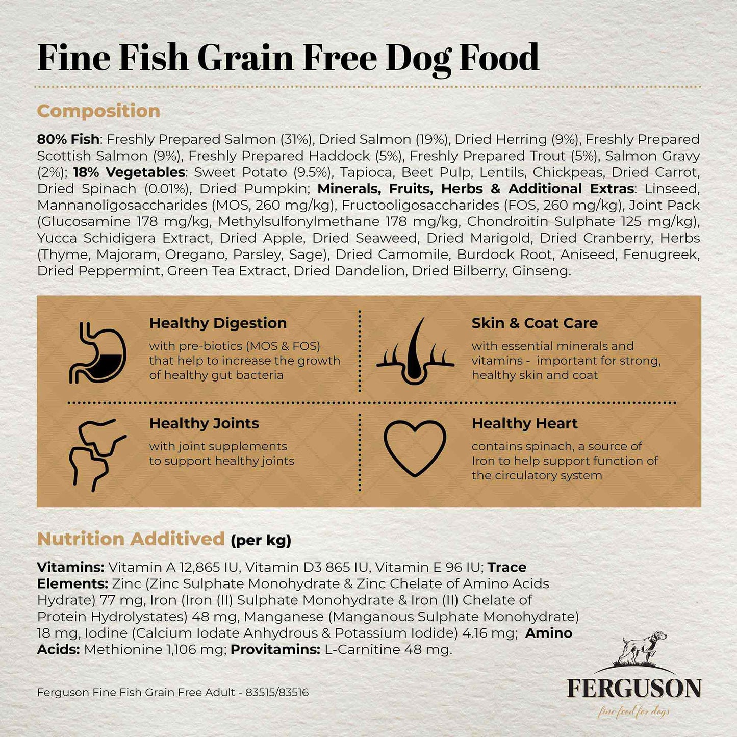 Ferguson Fine Fish 80/20 Grain Free Dry Dog Food