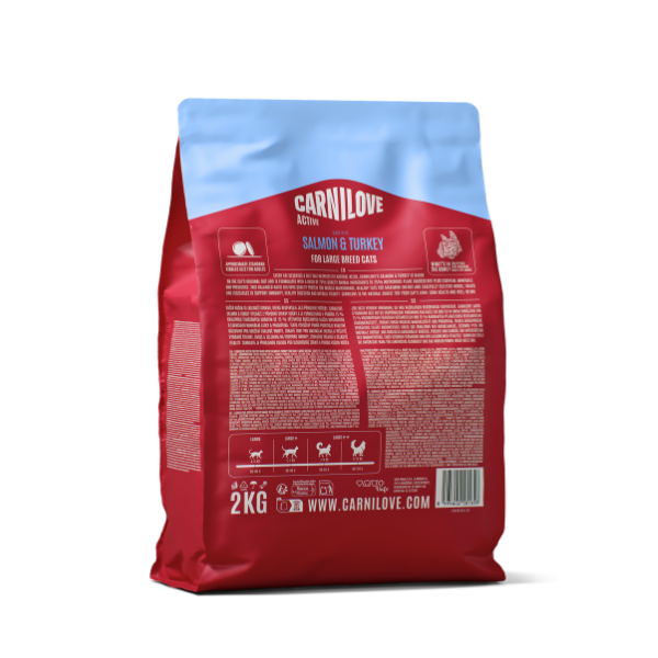 Carnilove Active Large Breed Adult Dry Cat Food - Salmon & Turkey