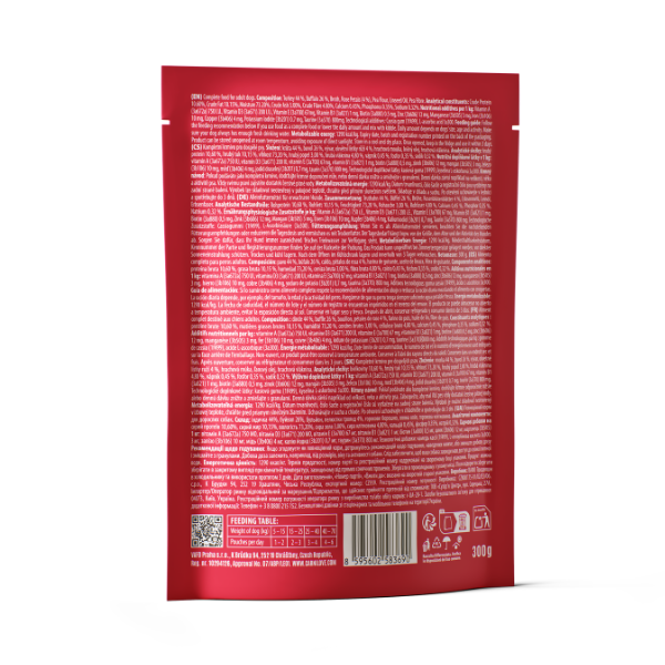 Carnilove Adult Wet Dog Food Pouches - Turkey & Buffalo with Rose Petals - 12x300g