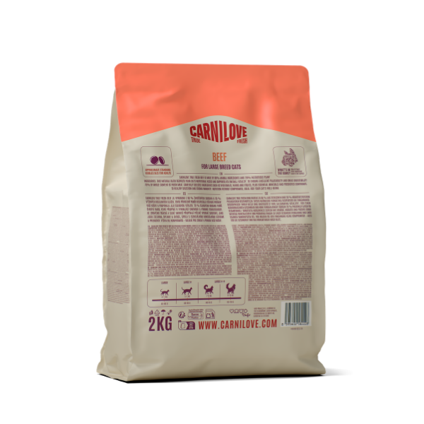 Carnilove True Fresh Large Breed Adult Dry Cat Food - Beef