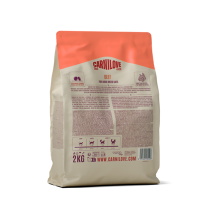 Carnilove True Fresh Large Breed Adult Dry Cat Food - Beef