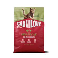 Carnilove Active Adult Dry Cat Food - Duck & Pheasant