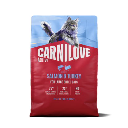 Carnilove Active Large Breed Adult Dry Cat Food - Salmon & Turkey