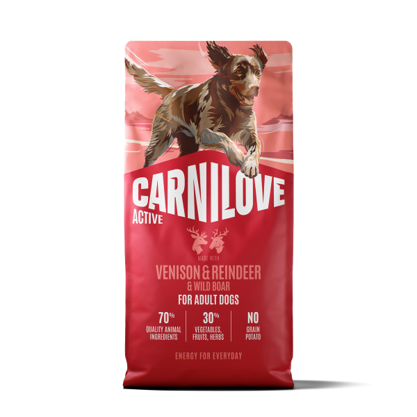 Carnilove Active Adult Dry Dog Food - Venison , Reindeer & Wild Boar