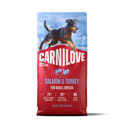Carnilove Active Small Breed Adult Dry Dog Food - Salmon & Turkey