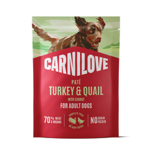 Carnilove Adult Wet Dog Food Pouches - Turkey & Quail with Yellow Carrot - 12x300g