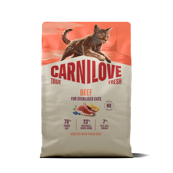 Carnilove True Fresh Adult Dry Cat Food - Beef