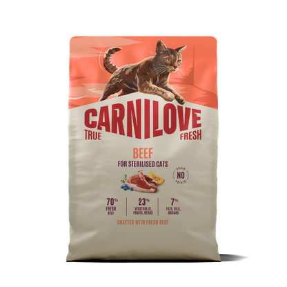 Carnilove True Fresh Adult Dry Cat Food - Beef