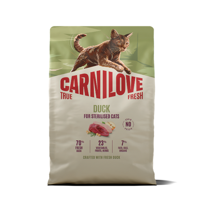 Carnilove True Fresh Adult Dry Cat Food - Duck