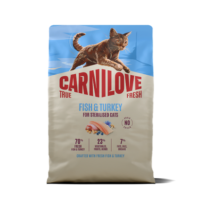 Carnilove True Fresh Adult Dry Cat Food - Fish & Turkey