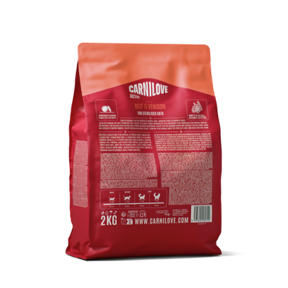 Carnilove Active Adult Dry Cat Food - Beef & Venison
