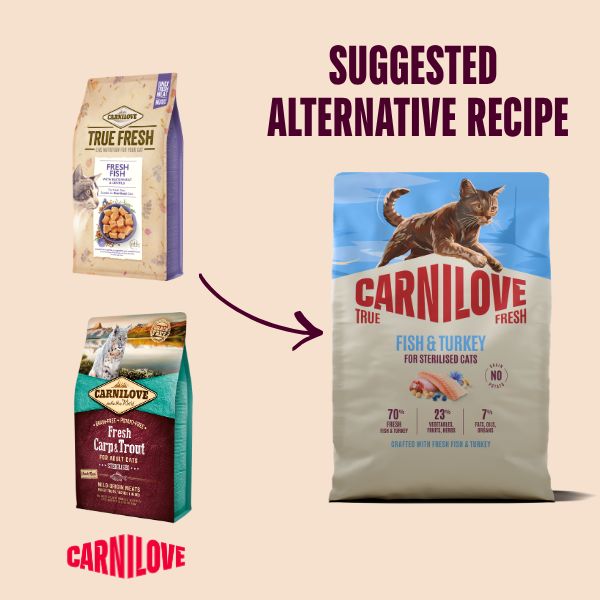 Carnilove True Fresh Adult Dry Cat Food - Fish & Turkey