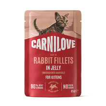 Carnilove Kitten Wet Cat Food Pouches - Rabbit with Marigold in Jelly