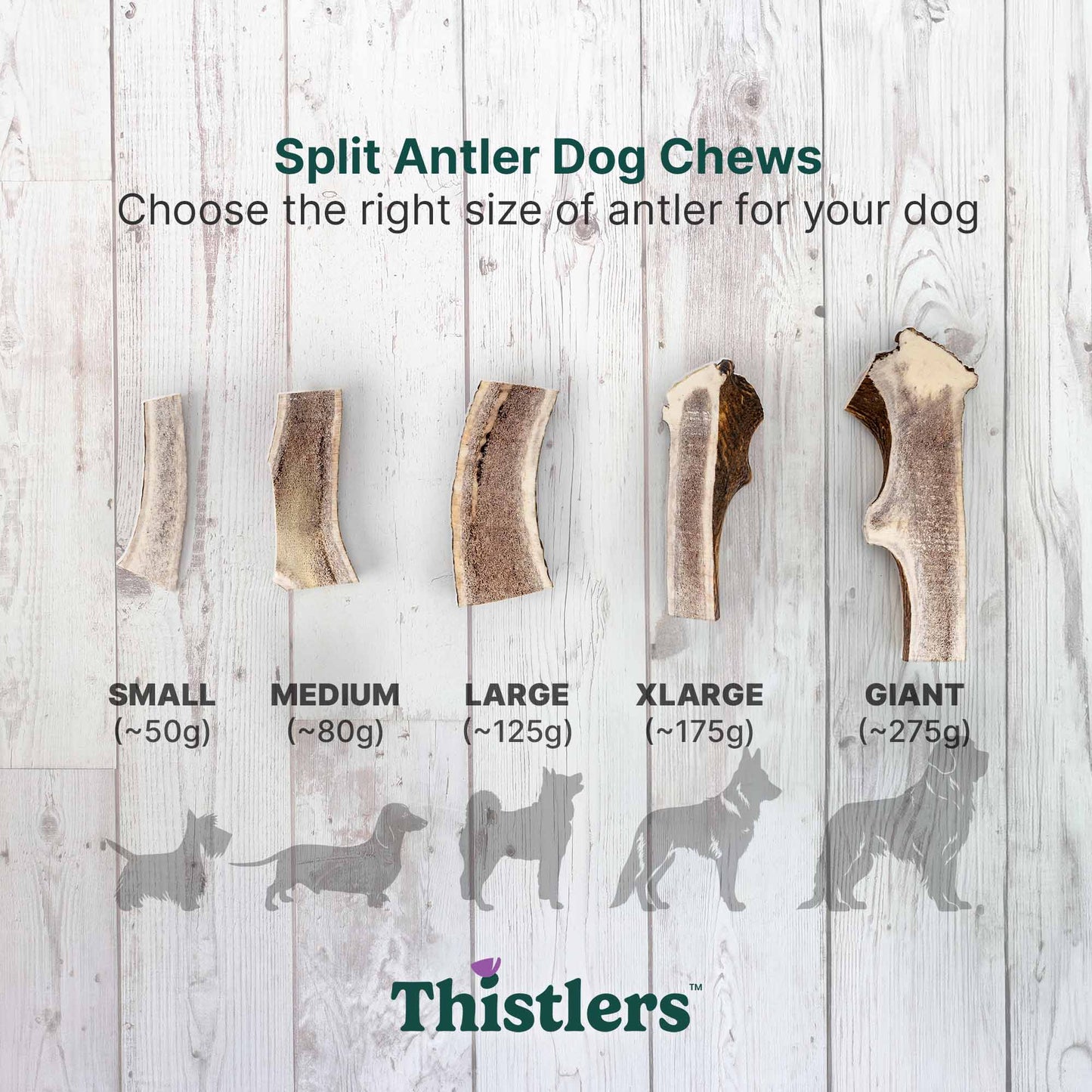 Thistlers Split Antler Dog Chew - Large